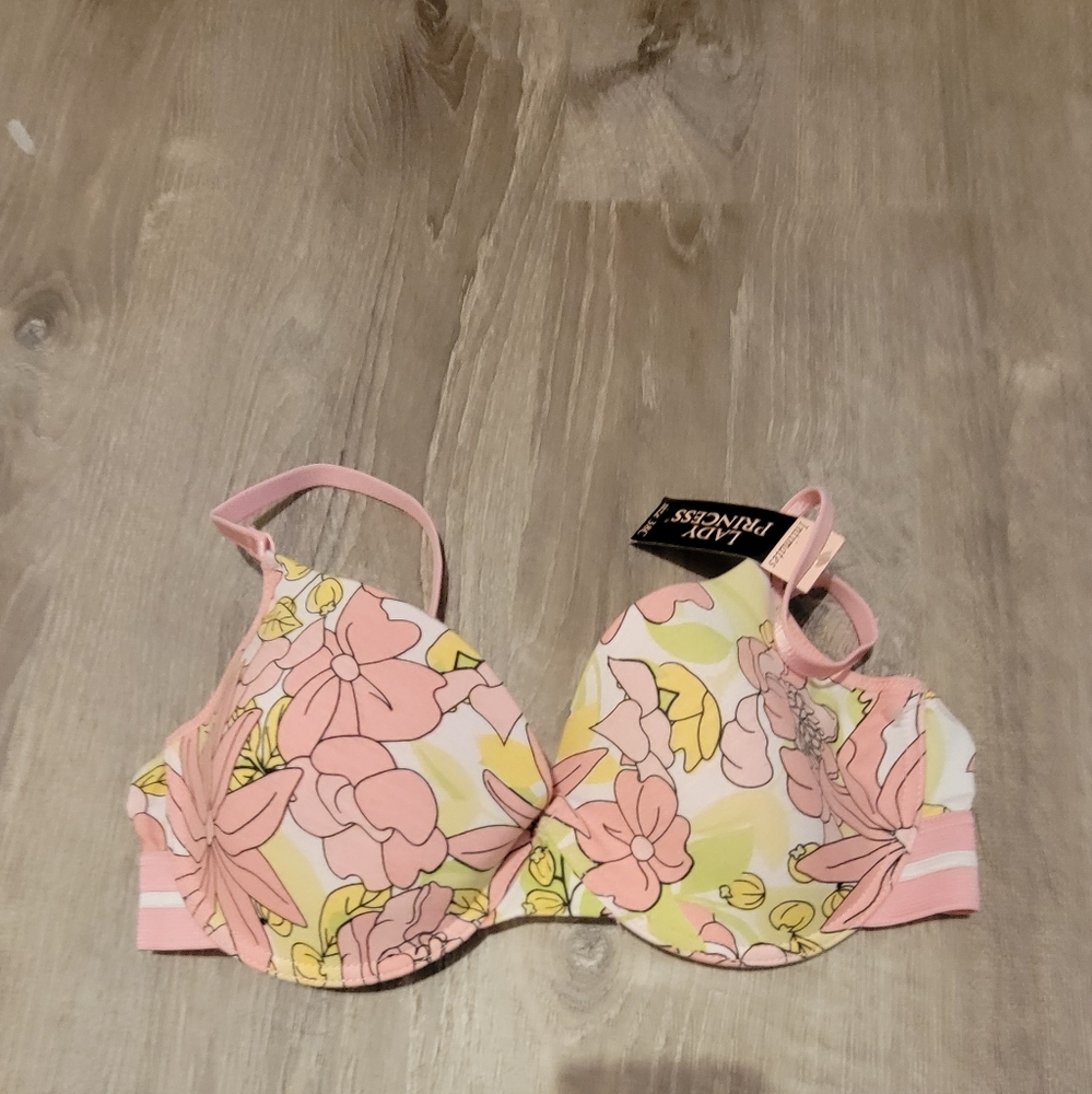 Lady princess 38c floral print pink brassiere